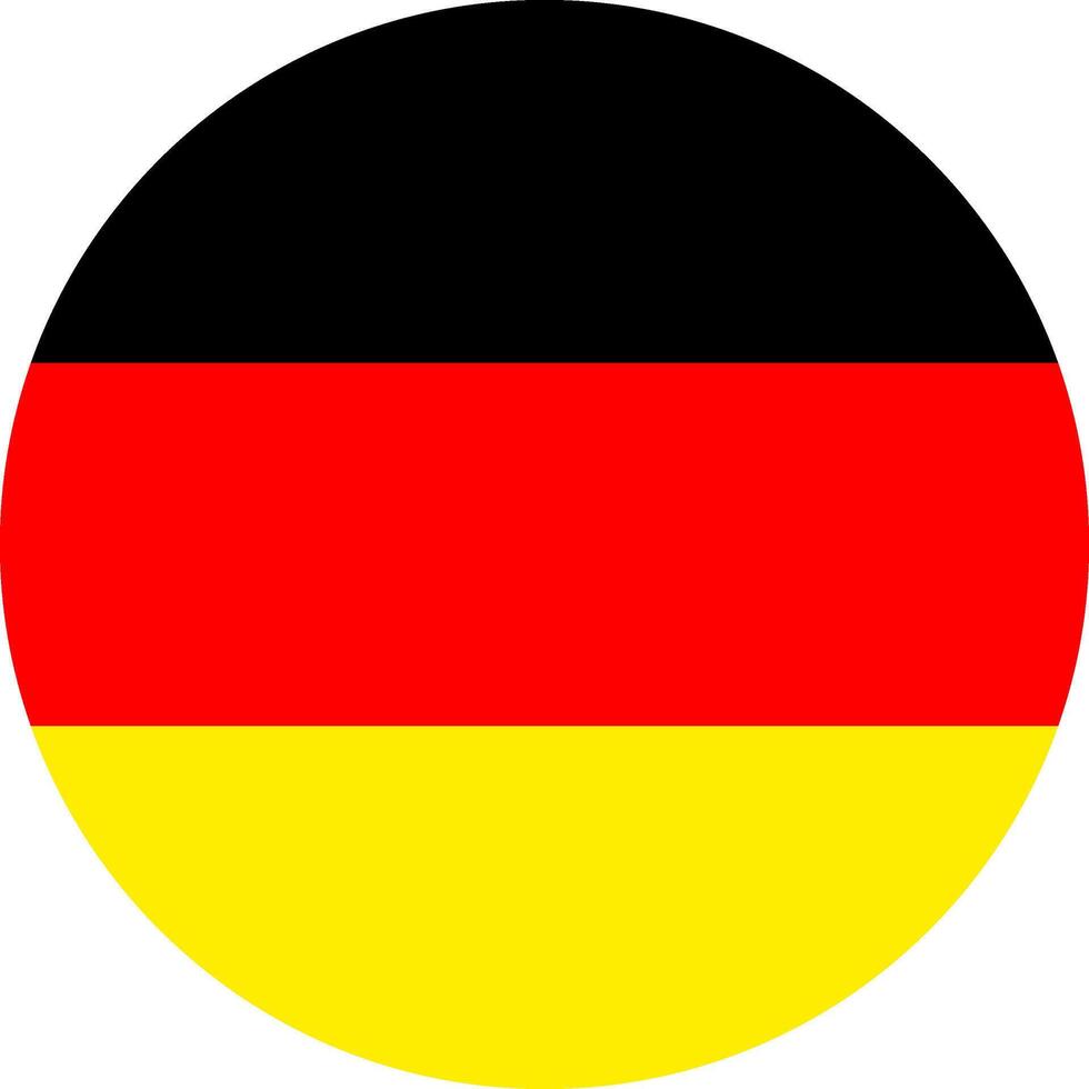 A Round German Flag. Circular German Flag. Round National Flag of Germany. Travel and Tourism. Berlin. vector