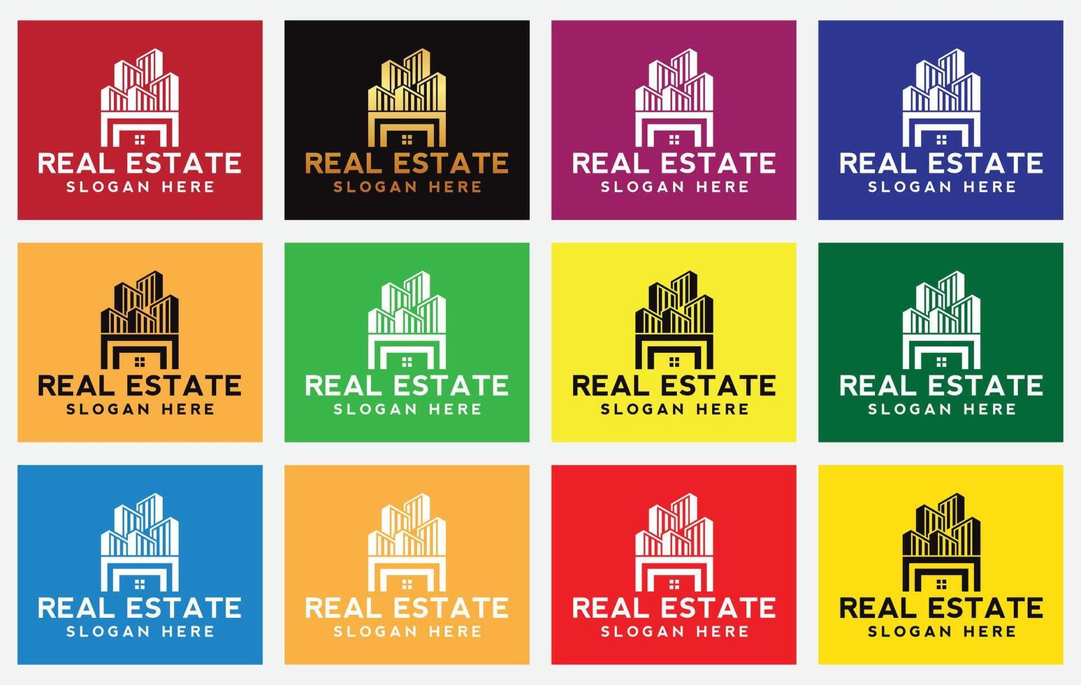 Real Estate logo Collections vector