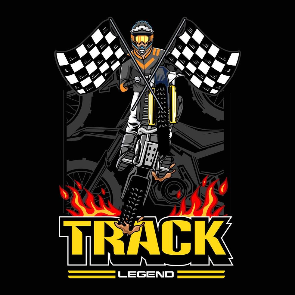 Motocross Championship Adventure Logotype Illustration for sticker t-shirt banner invitation poster vector