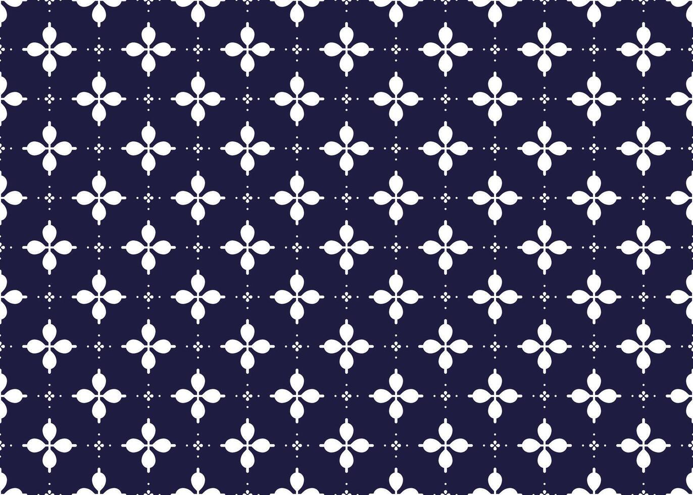 Seamless white floral blooming minimal design, ethnic fabric seamless pattern, design for cloth vector