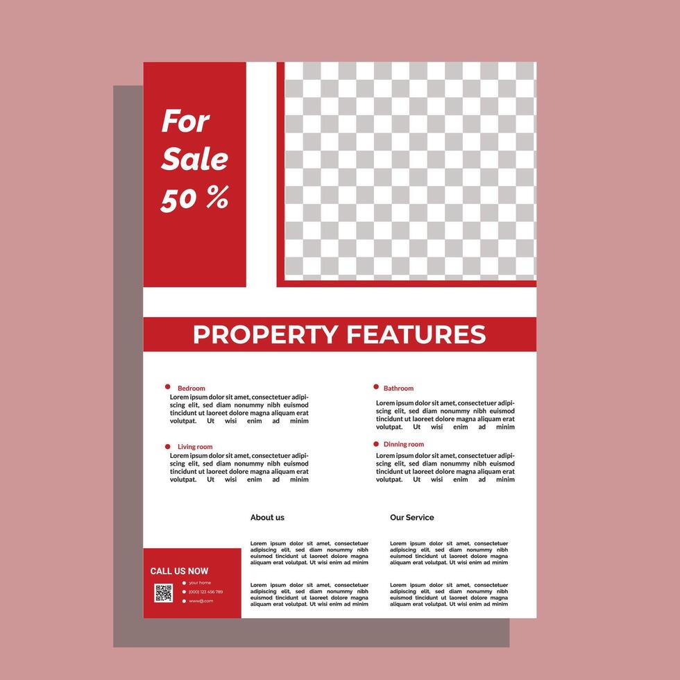 Real estates event flyer vector