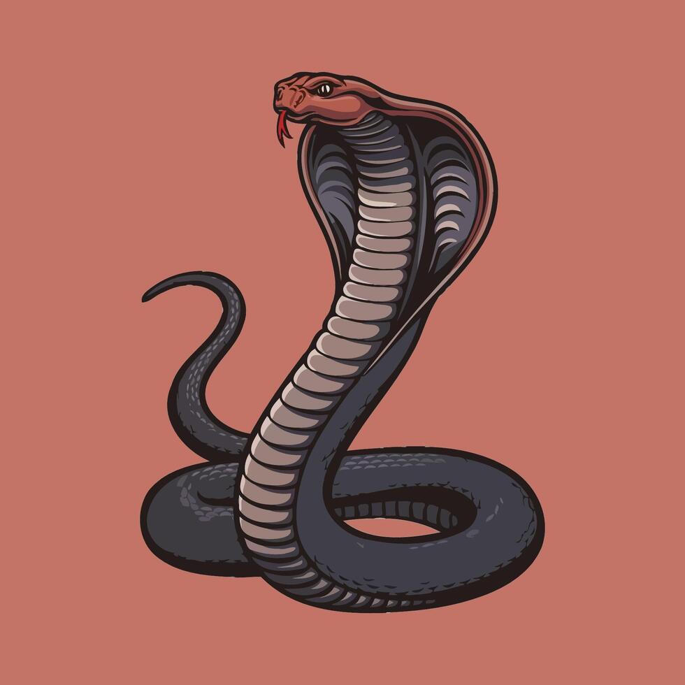 King cobra esport logo mascot design vector