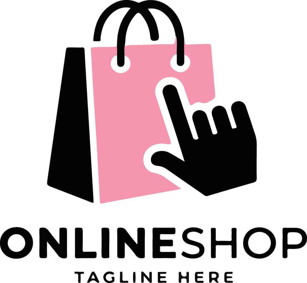 Minimalistic Online Business Logo Themes vector