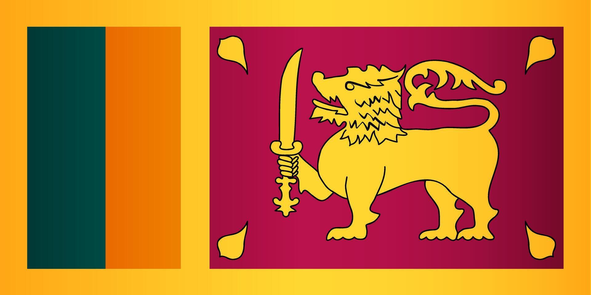 National flag of Sri Lanka vector