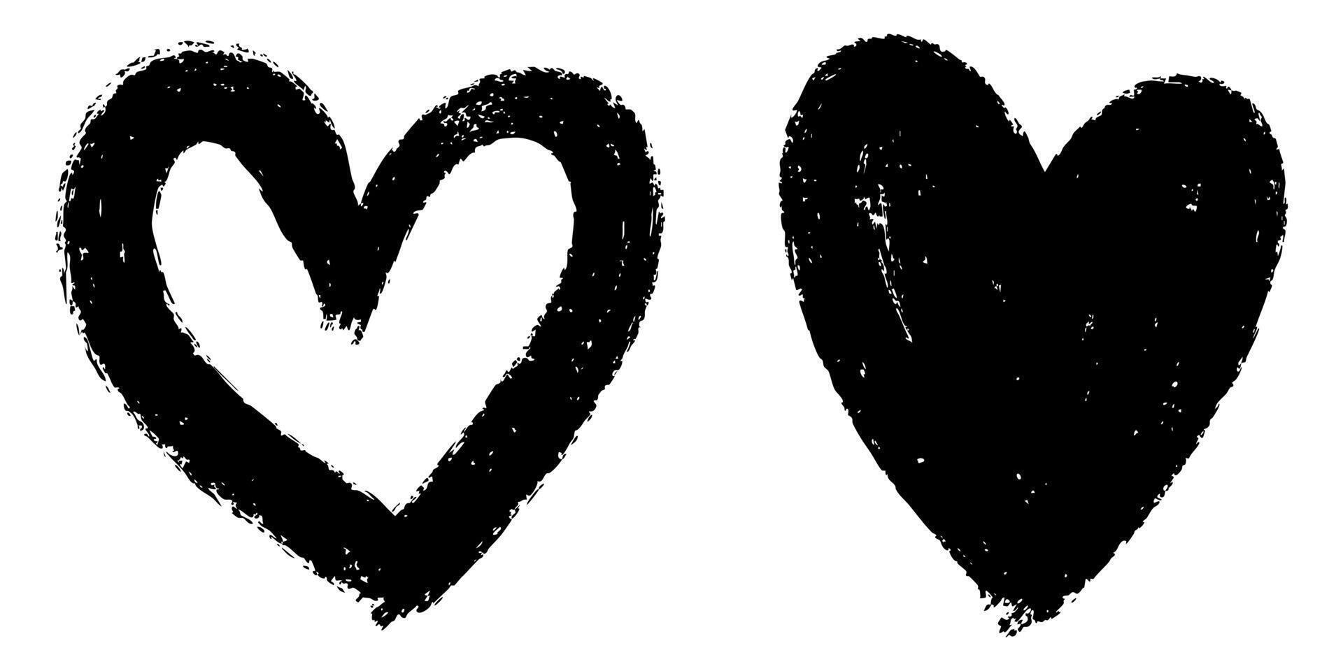 Doodle sketch style of hearts illustration for concept design. vector