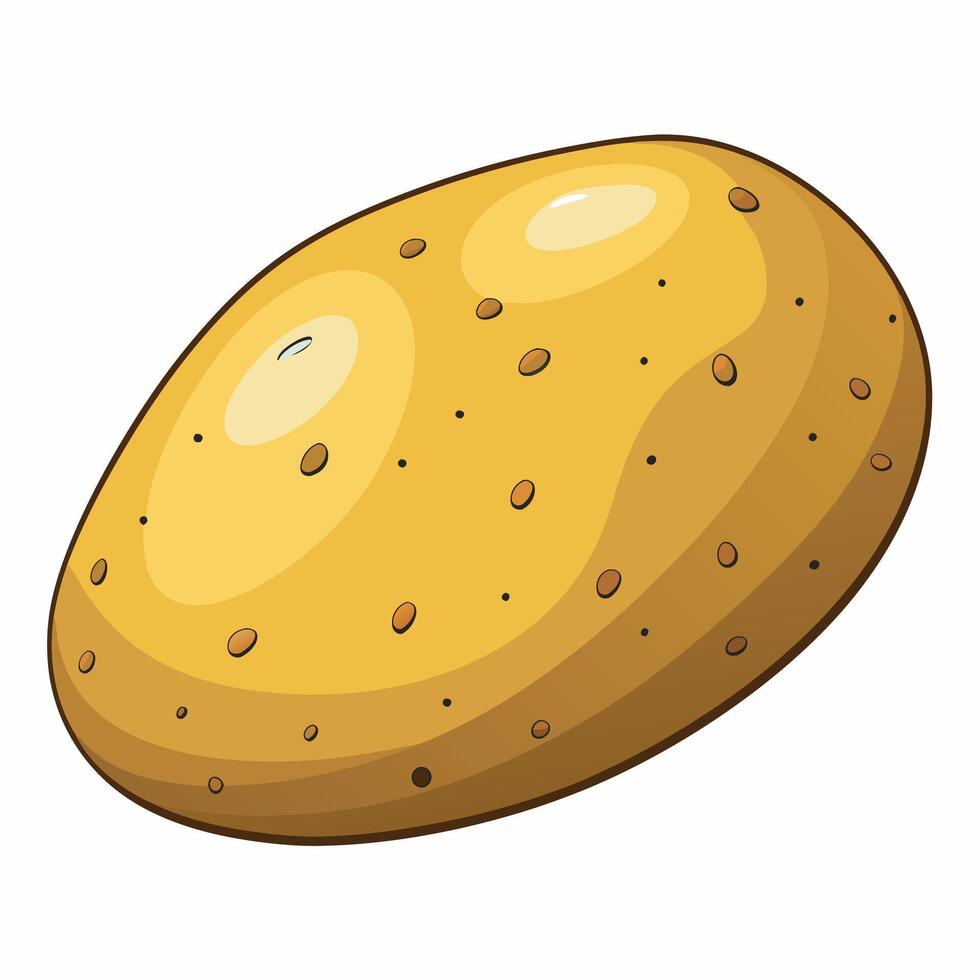 A cartoon potato on a white background vector