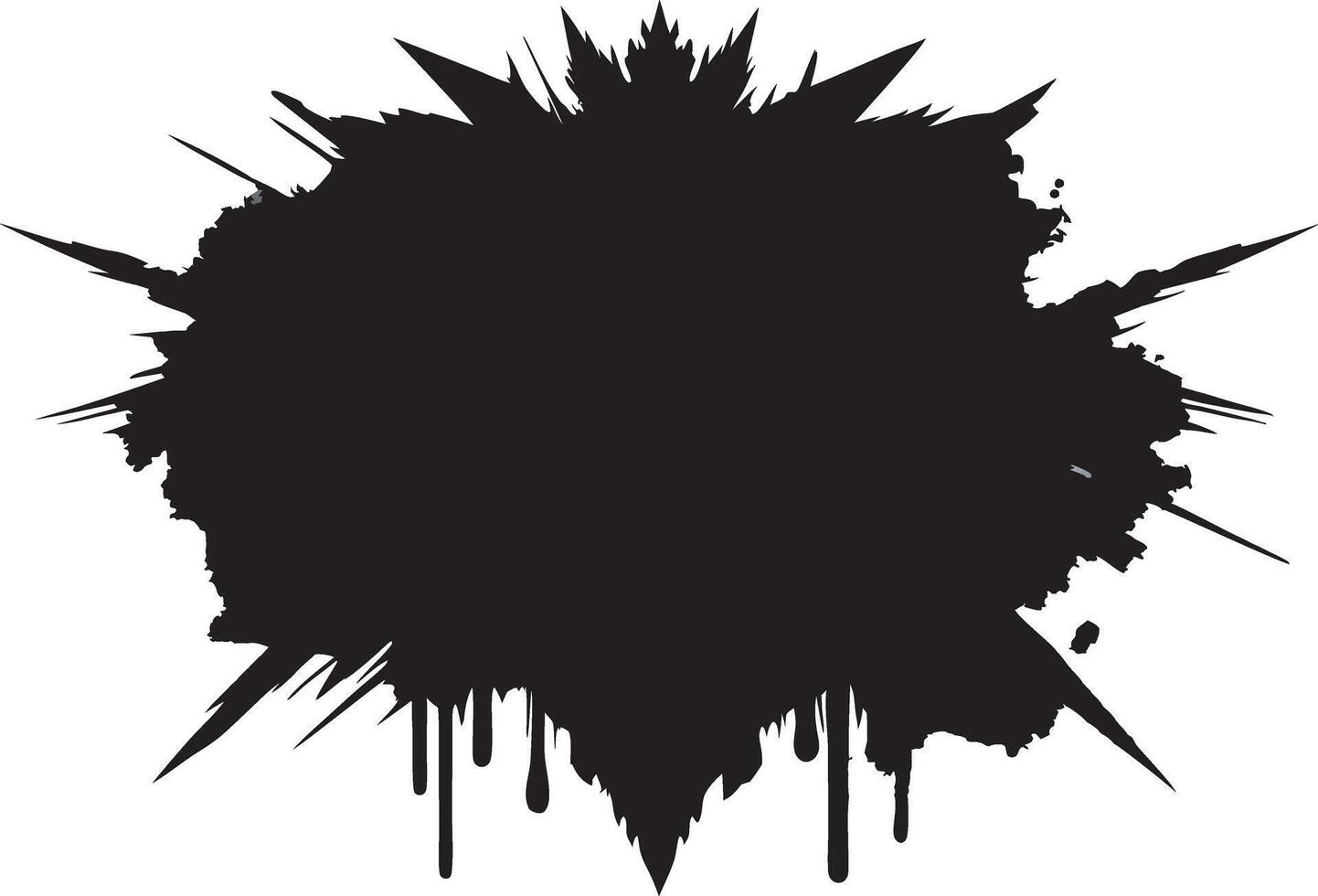 A black ink stain on a white background vector