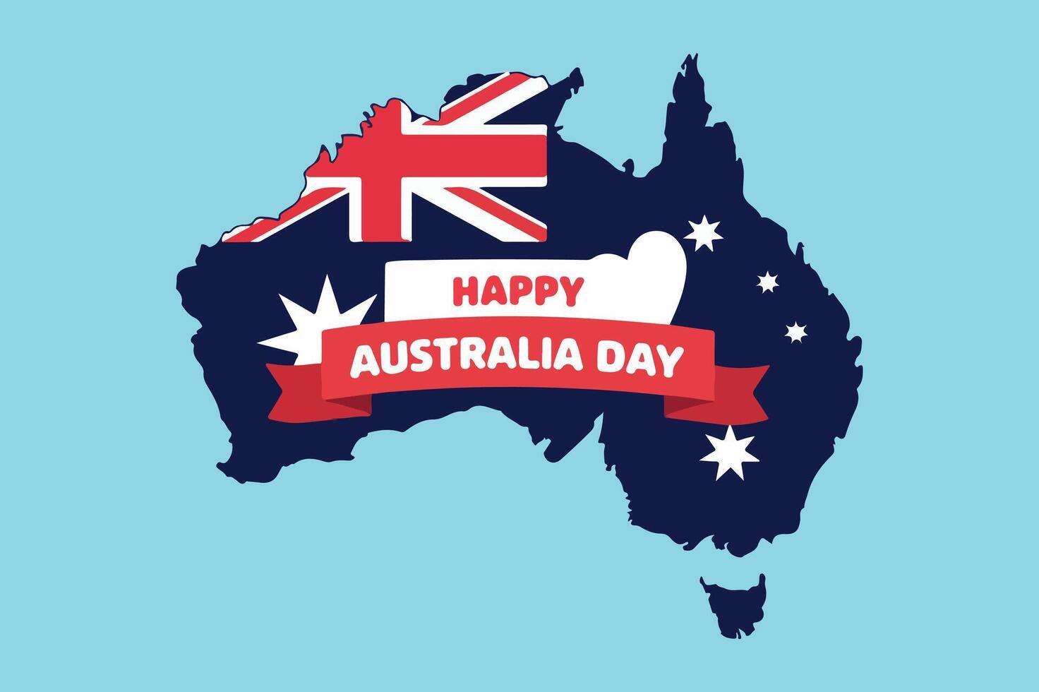Happy Australia day illustration vector