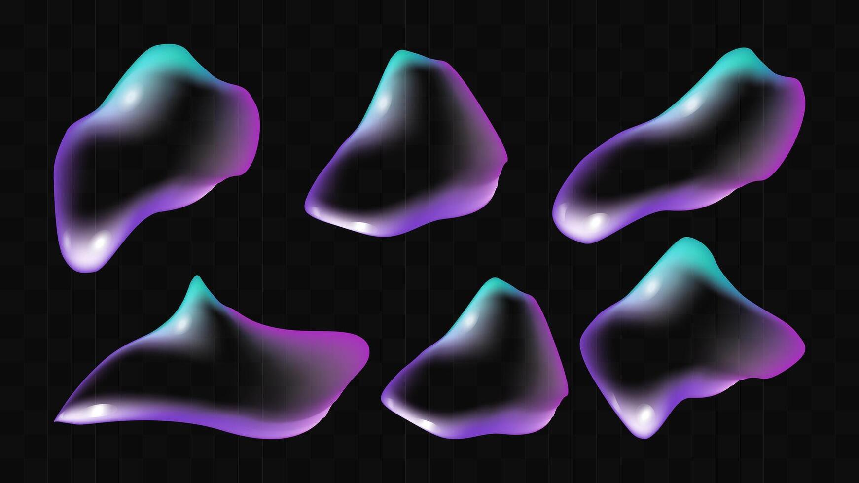 Transparent liquid forms water drops isolated set. Realistic volumetric drops. Transparent background. Banner and flyer design. illustration. vector