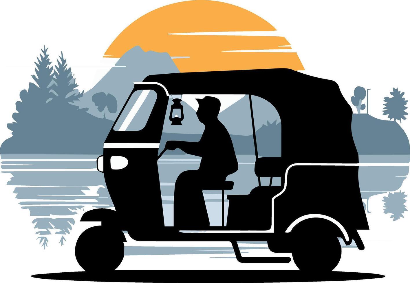 Tuk tuk illustration vector