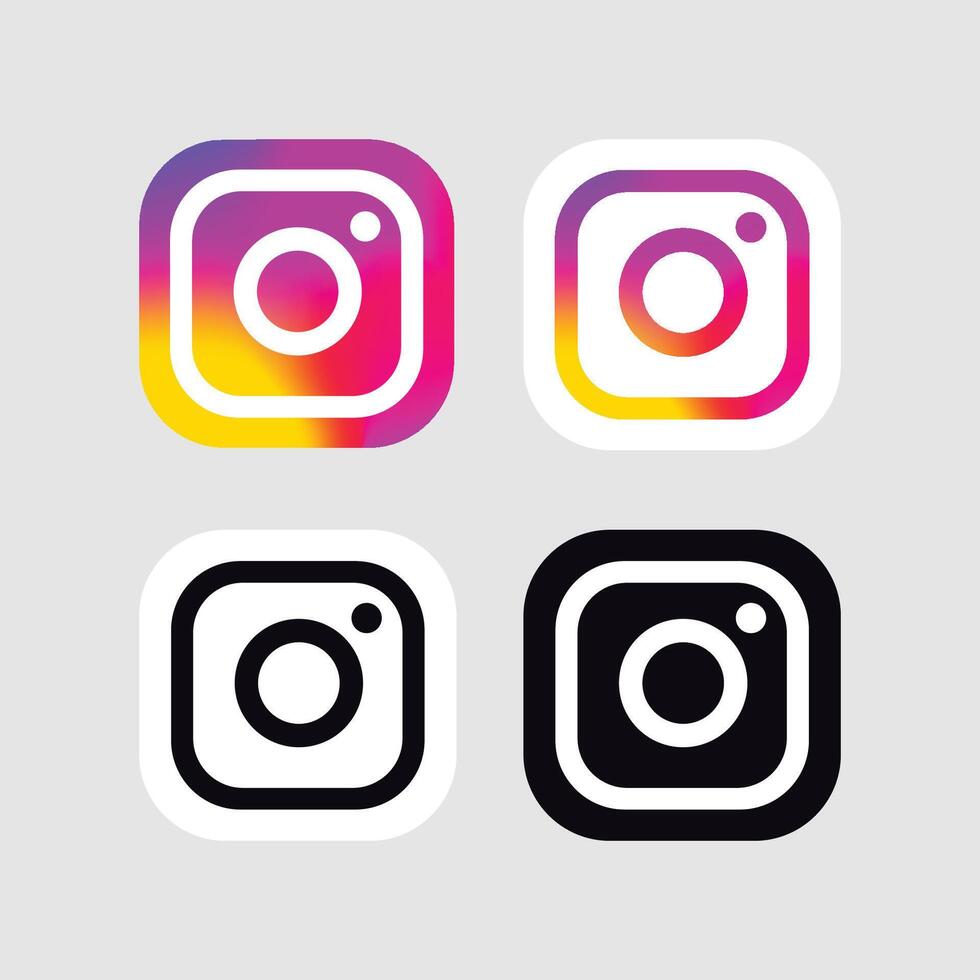 Instagram logo collection vector