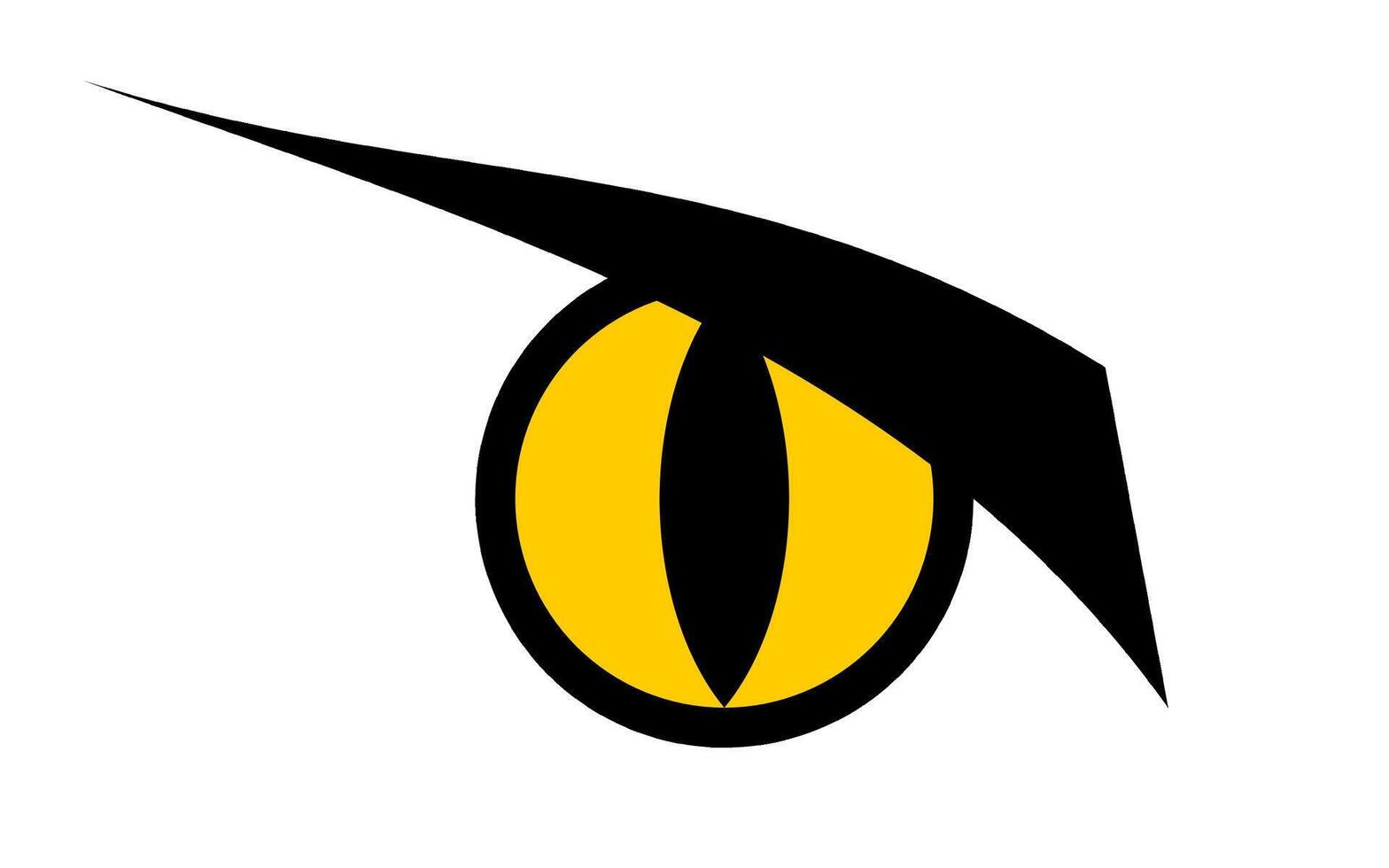 Yellow Cat Eye Design with Bold Look vector