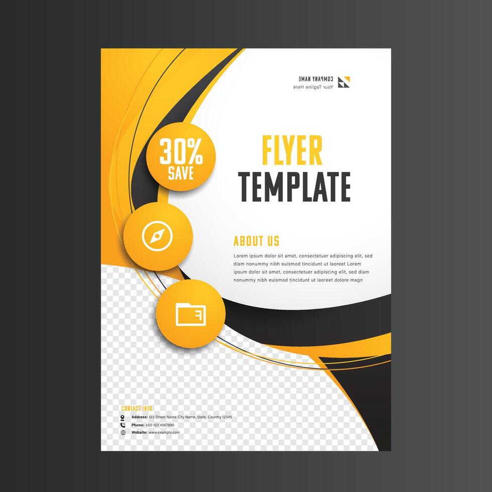 Product promotion flyer with elegant design and space for featured images. vector