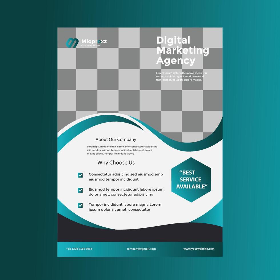 Elegant business flyer with premium visuals and bold typography. vector