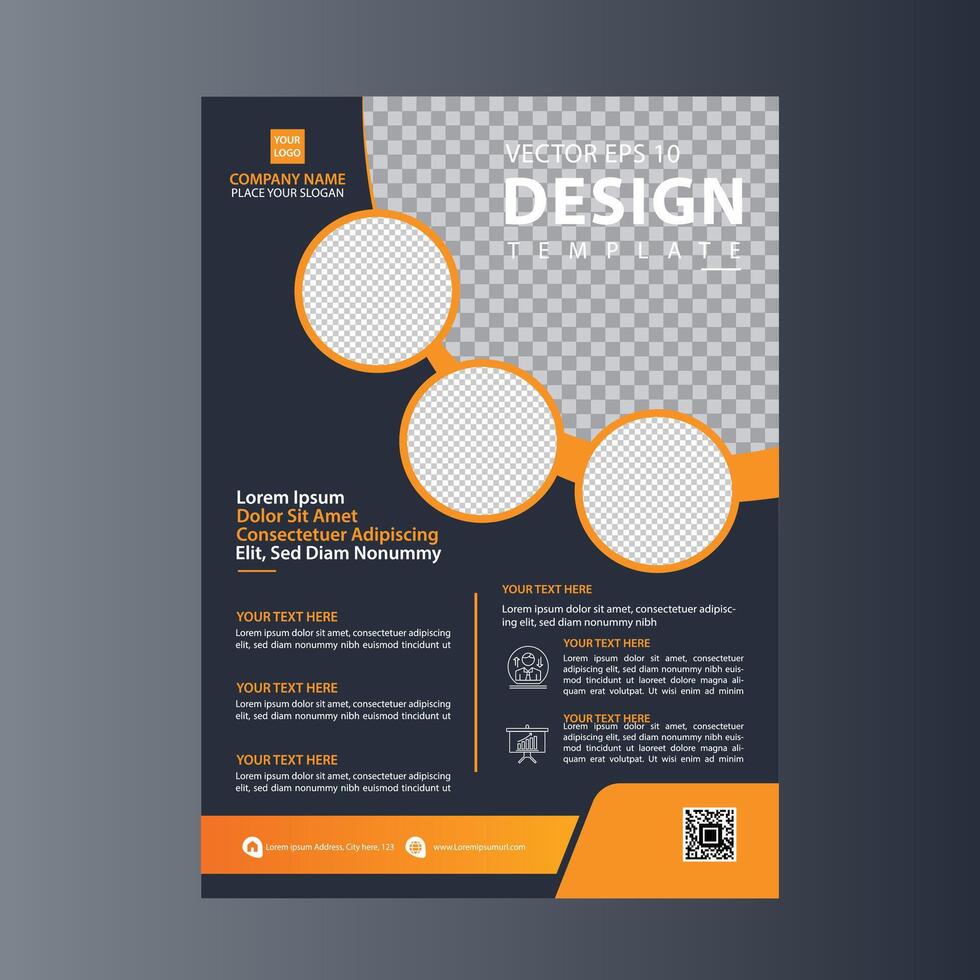 Startup business flyer featuring innovative layouts and futuristic icons. vector