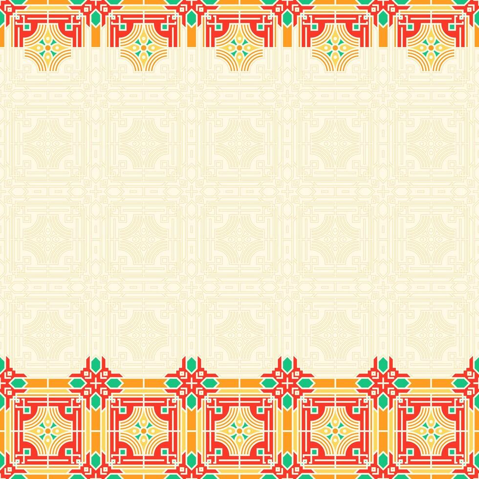 Chinese Geometric Ornament and Pattern for Frame Design vector