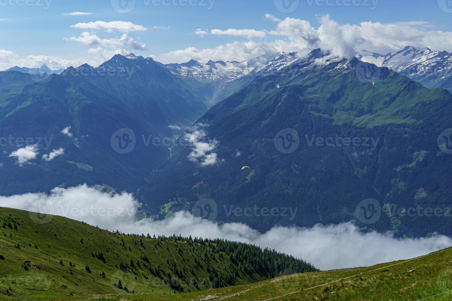 hiking in the austrian alps with folg photo
