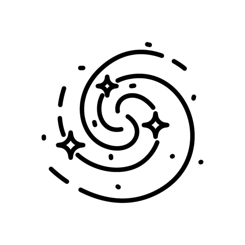 galaxy icon, line style icon vector