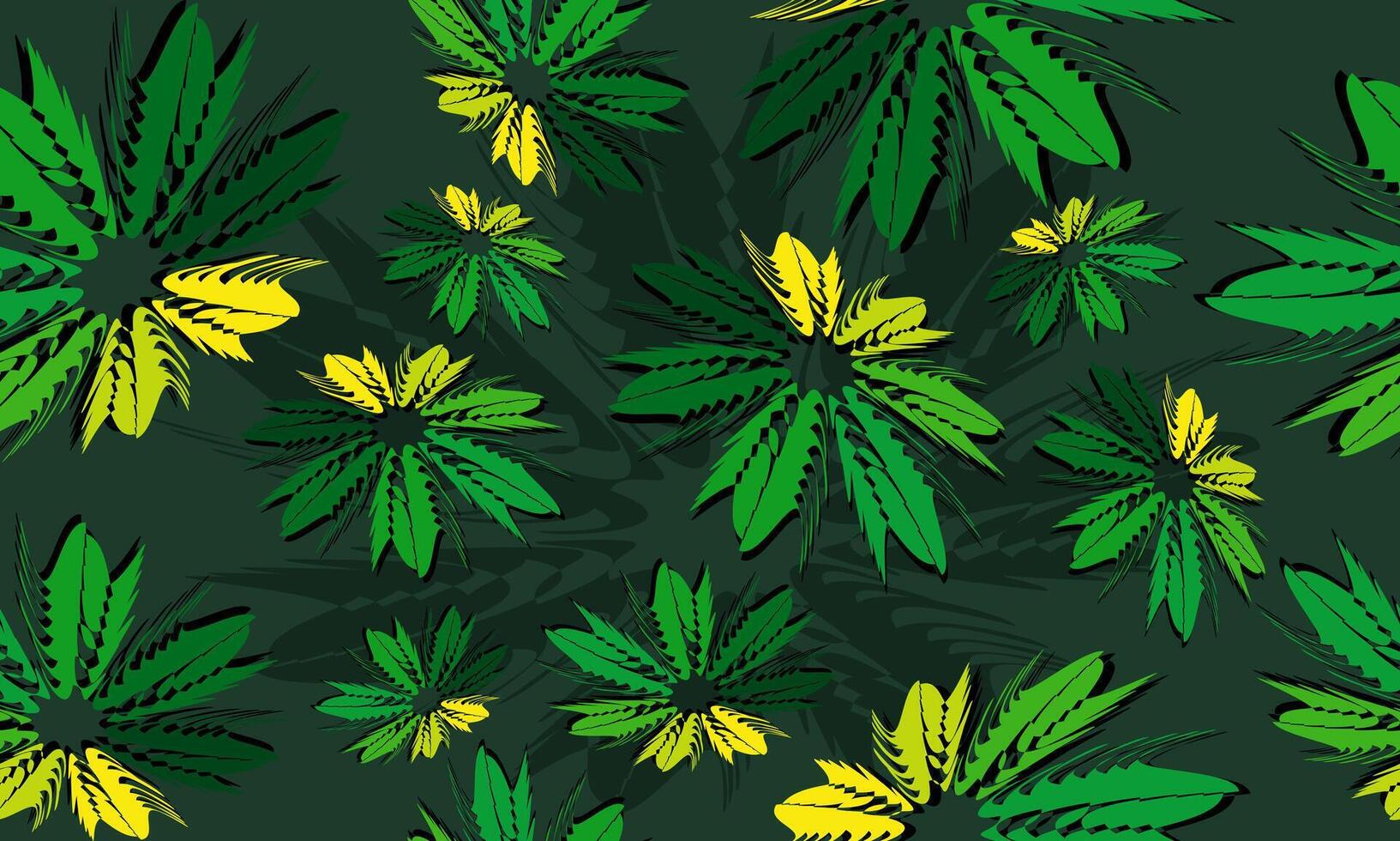 abstract green leaf texture, jungle leaf seamless floral pattern background. nature color. vector