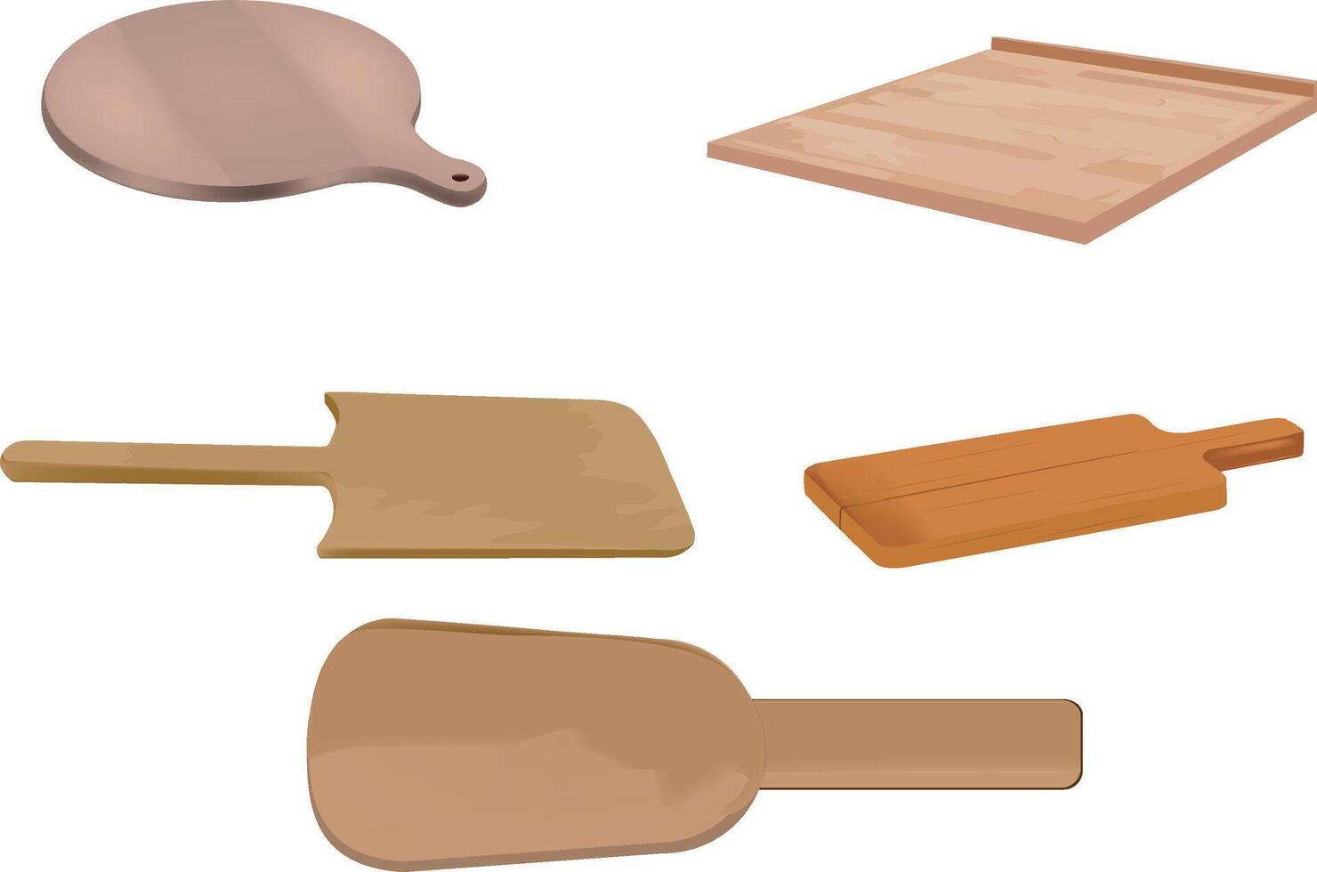 wooden cutting boards various shapes wooden cutting boards various shapes vector