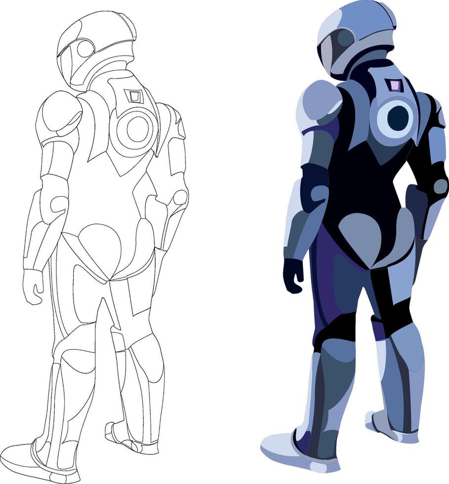 Austonaut person dressed in space suit with white background- vector