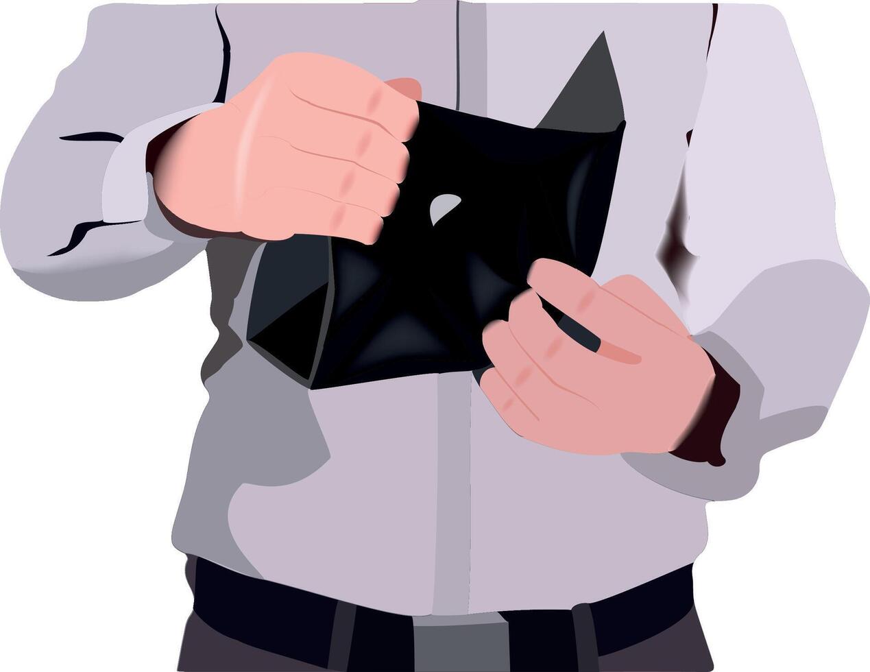 person left without currency empty wallet-person left without currency empty wallet- vector
