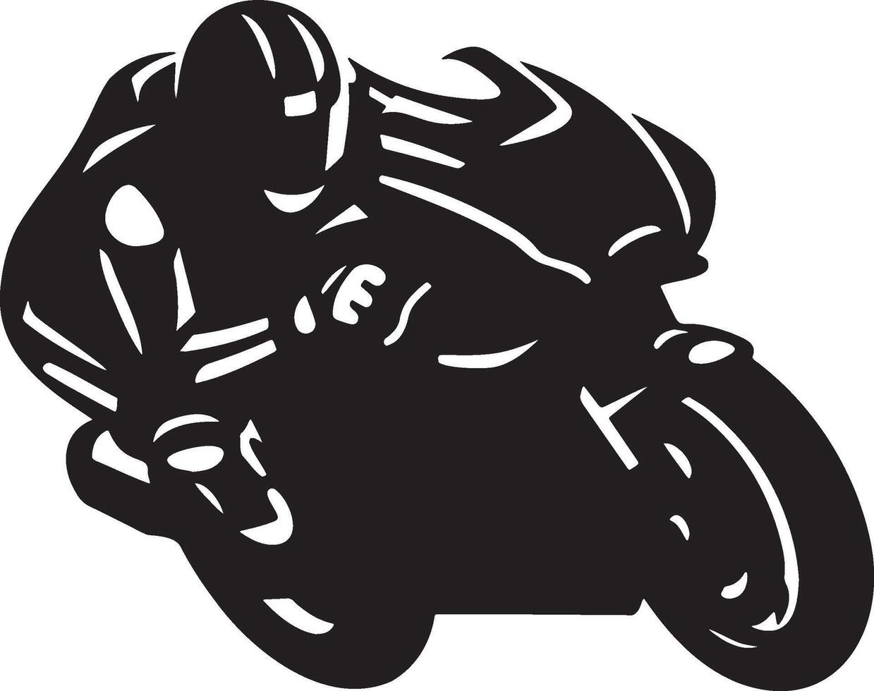 Motorcycle Silhouette Illustration. vector