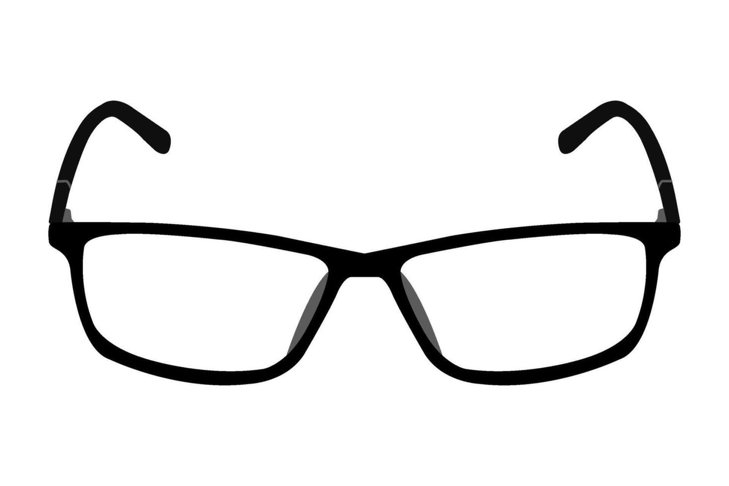 Reading Square Glasses Unisex Outline icon isolated on transparent background vector