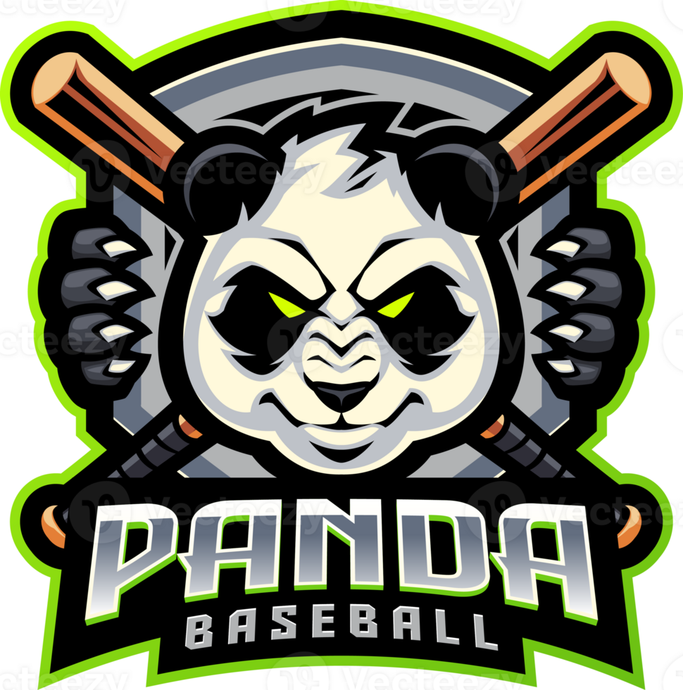 Panda baseball esport mascot png