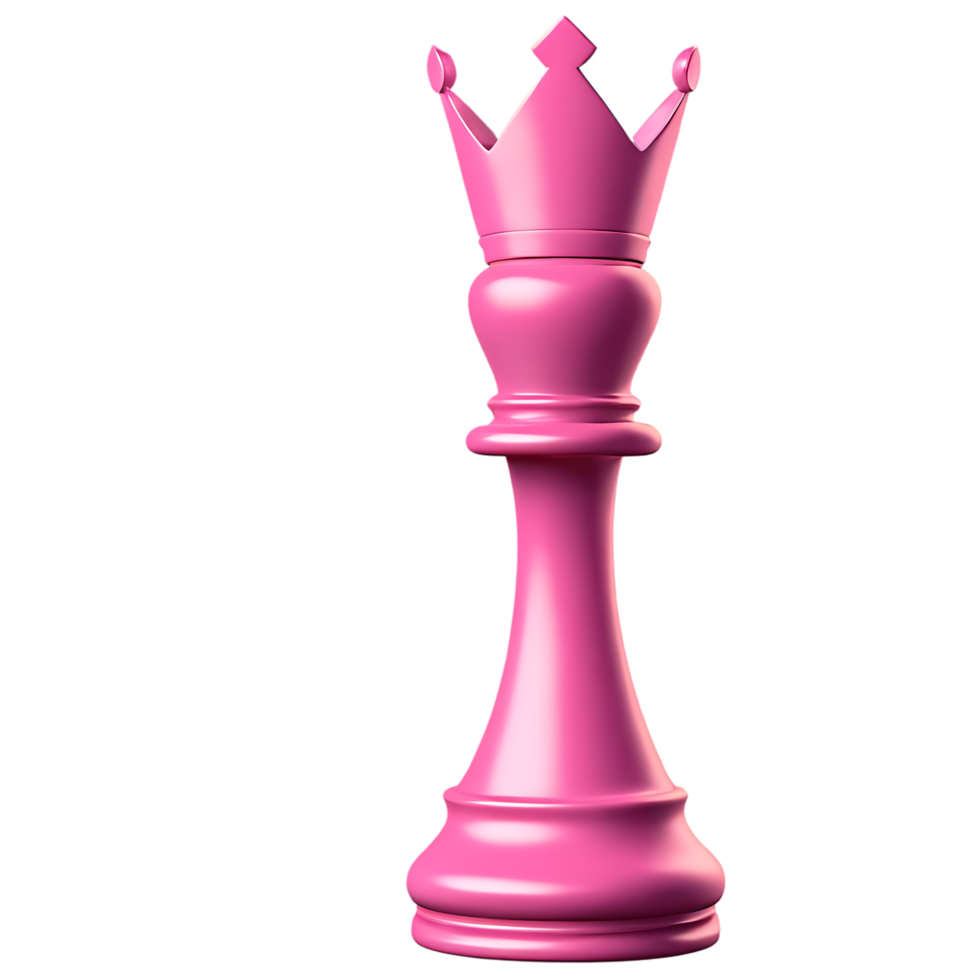 pink chess piece with a crown on top png
