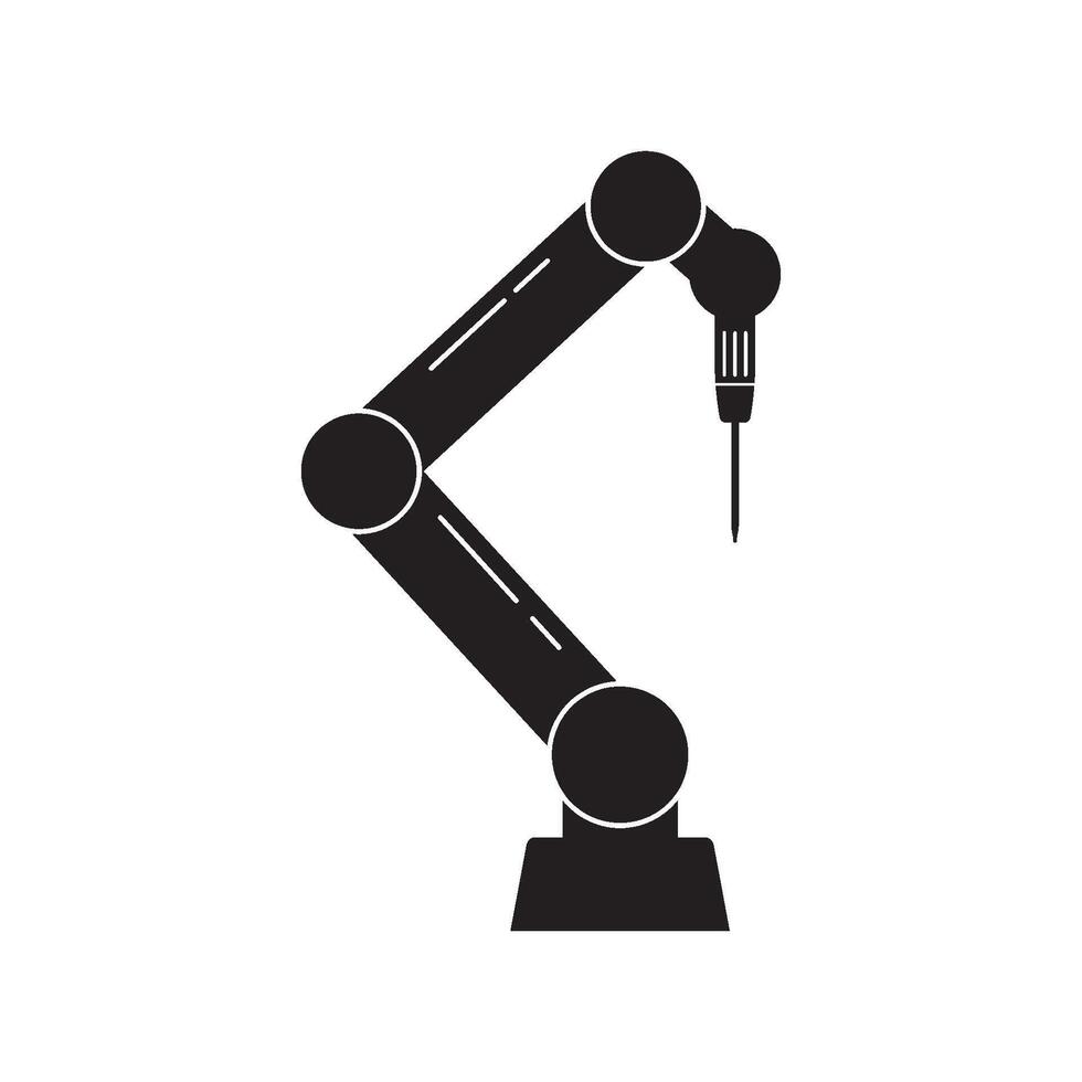 Robot arm flat simple symbols icon illustration. vector