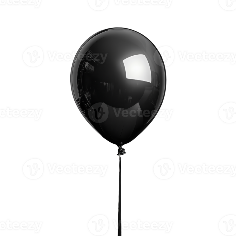 Elegant Black Balloon Adding Charm to Celebration Decor png