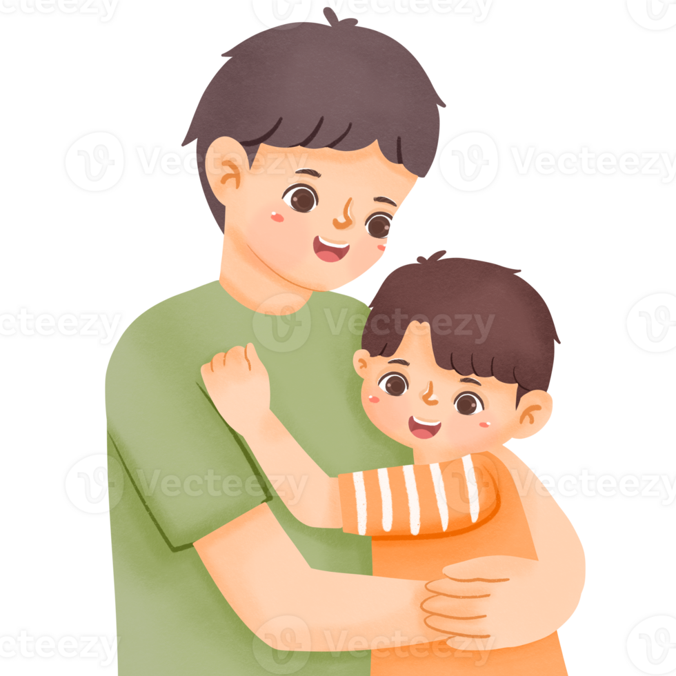 Father and son clipart png