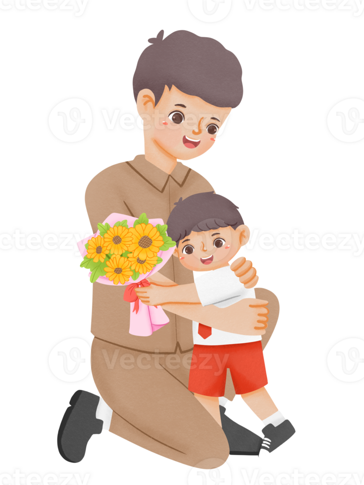 Father's day cartoon clipart png