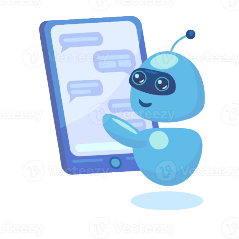 chatbot with mobile png