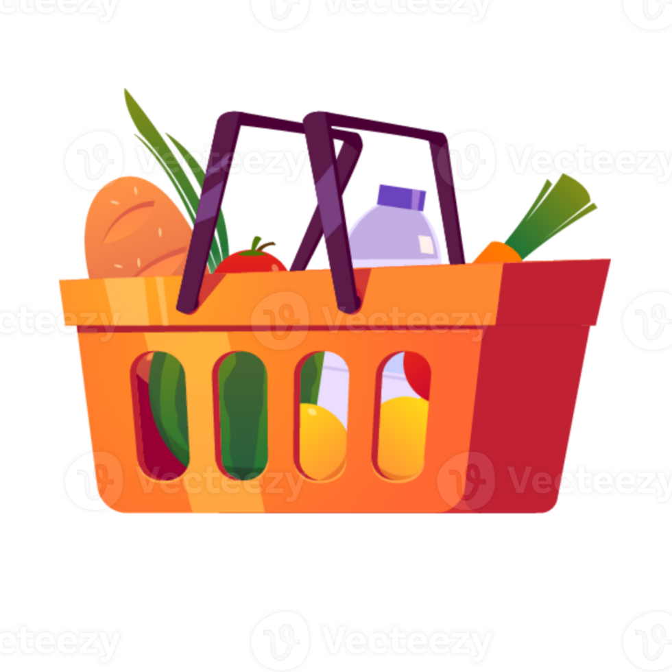grocery shopping basket icon png