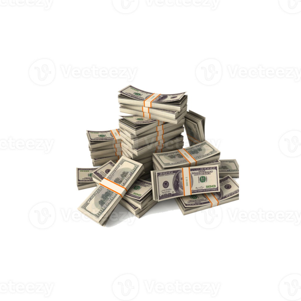 Realistic Money with transparent background png