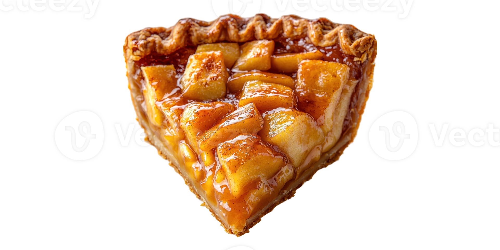 Apple Pie Slice Isolated on Transparent Background. png