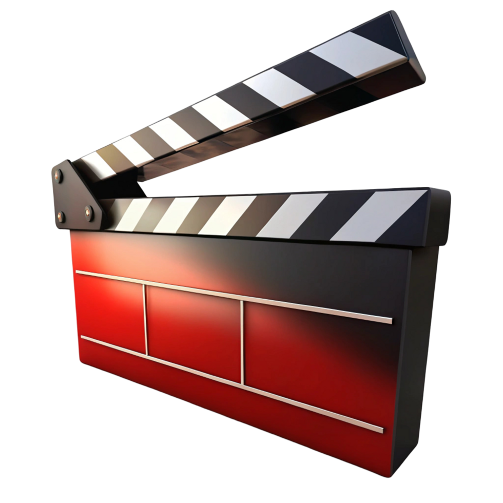 Red Movie Clapperboard Cinematic Production Symbol png