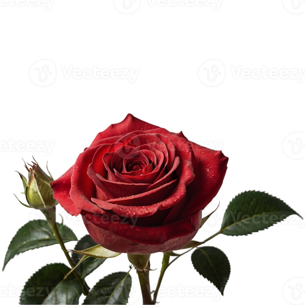 Red rose is beautiful and elegant transparent Background png
