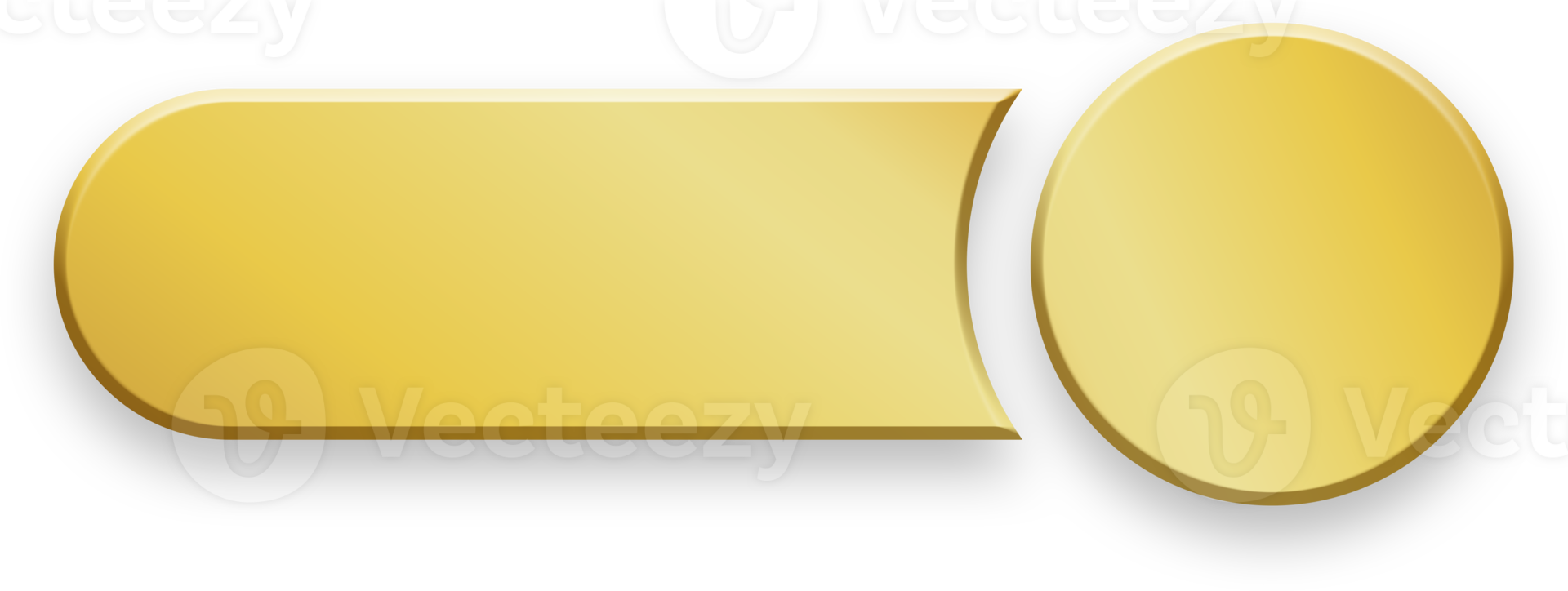 Gold Rounded Button png