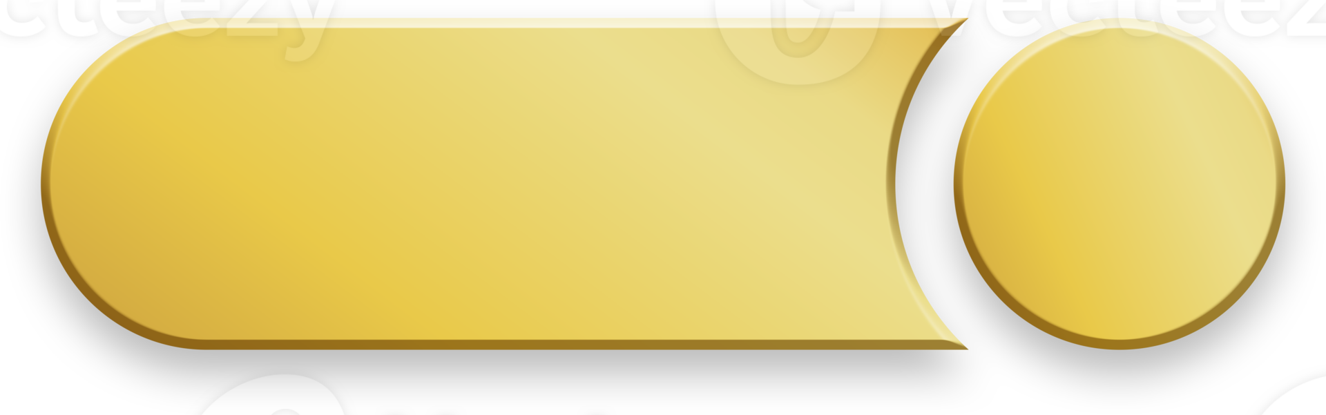 Gradient Golden Rectangle Button png