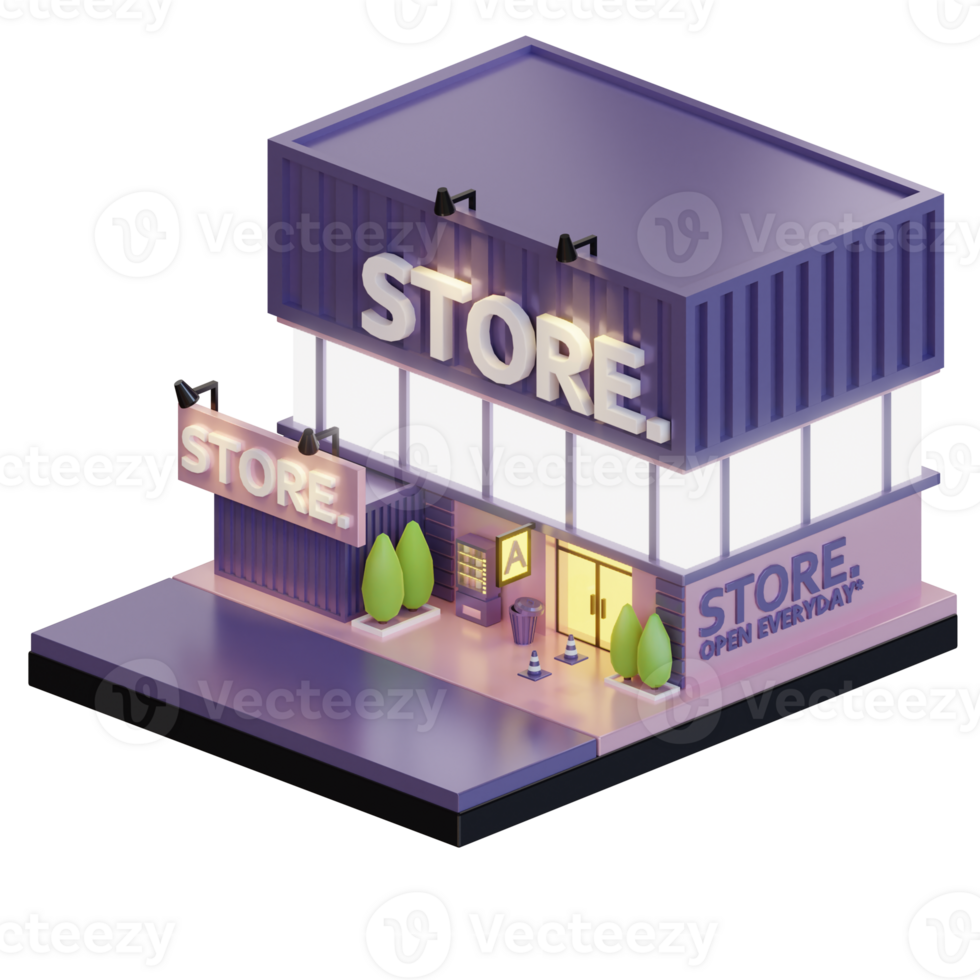 3d store Building Design png