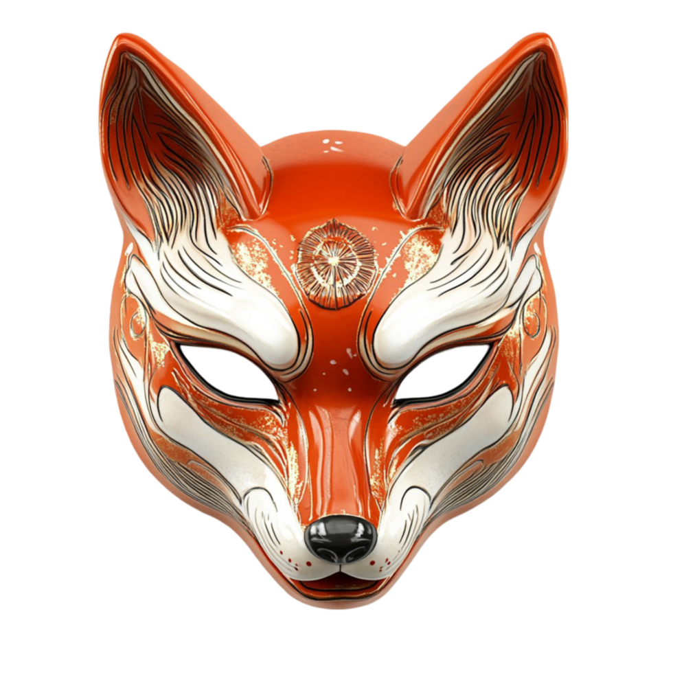 Traditional Red Fox Mask png