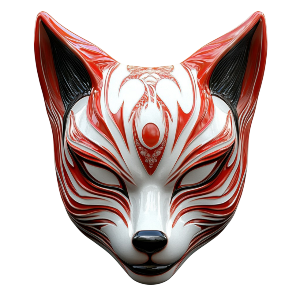 Japanese Fox Mask Illustration png