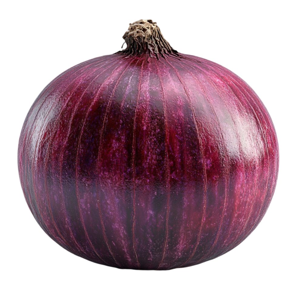Red Onion with Glossy Smooth Surface and Visible Stripes png