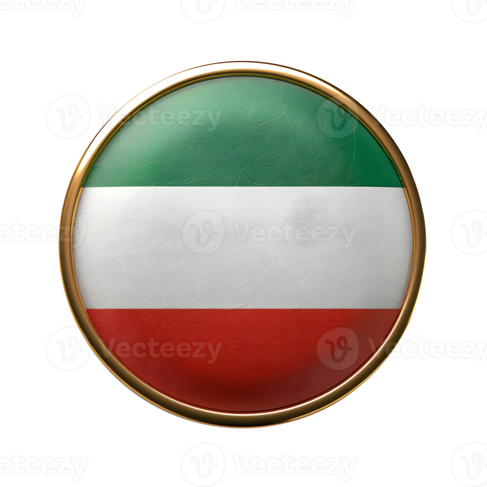 Hungarian round flag badge isolated on transparent background png
