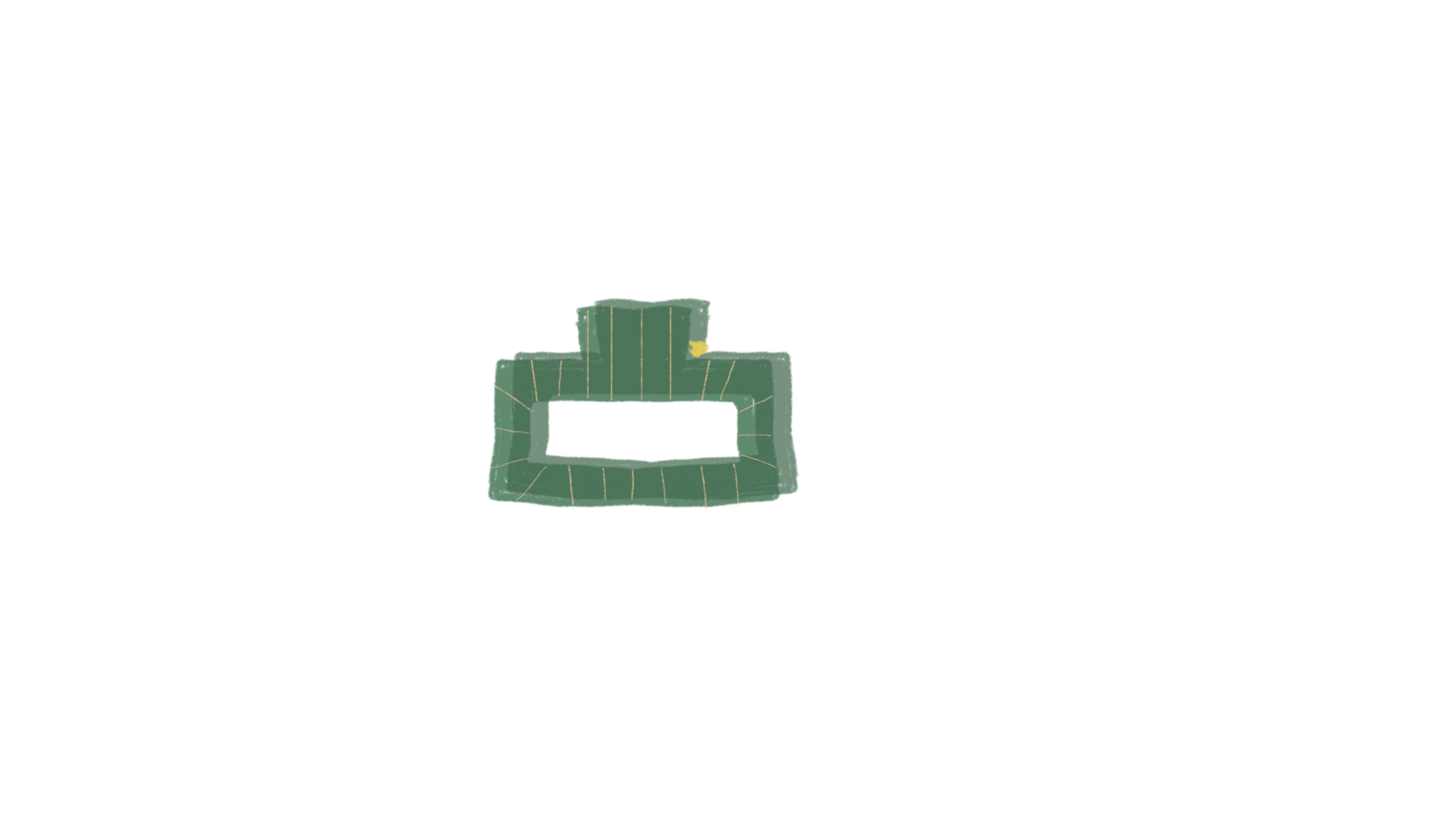 Green Elegant Hairclip in My Bag png