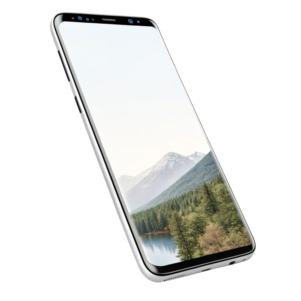 smartphone mockup. Mobile phone display, screen frame isolated on transparent background png