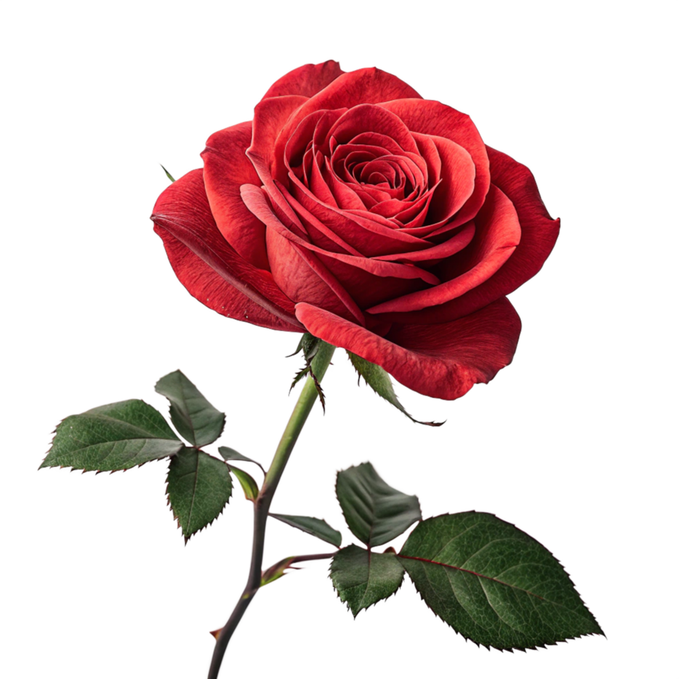 Unique Red Rose isolated on transparent background png